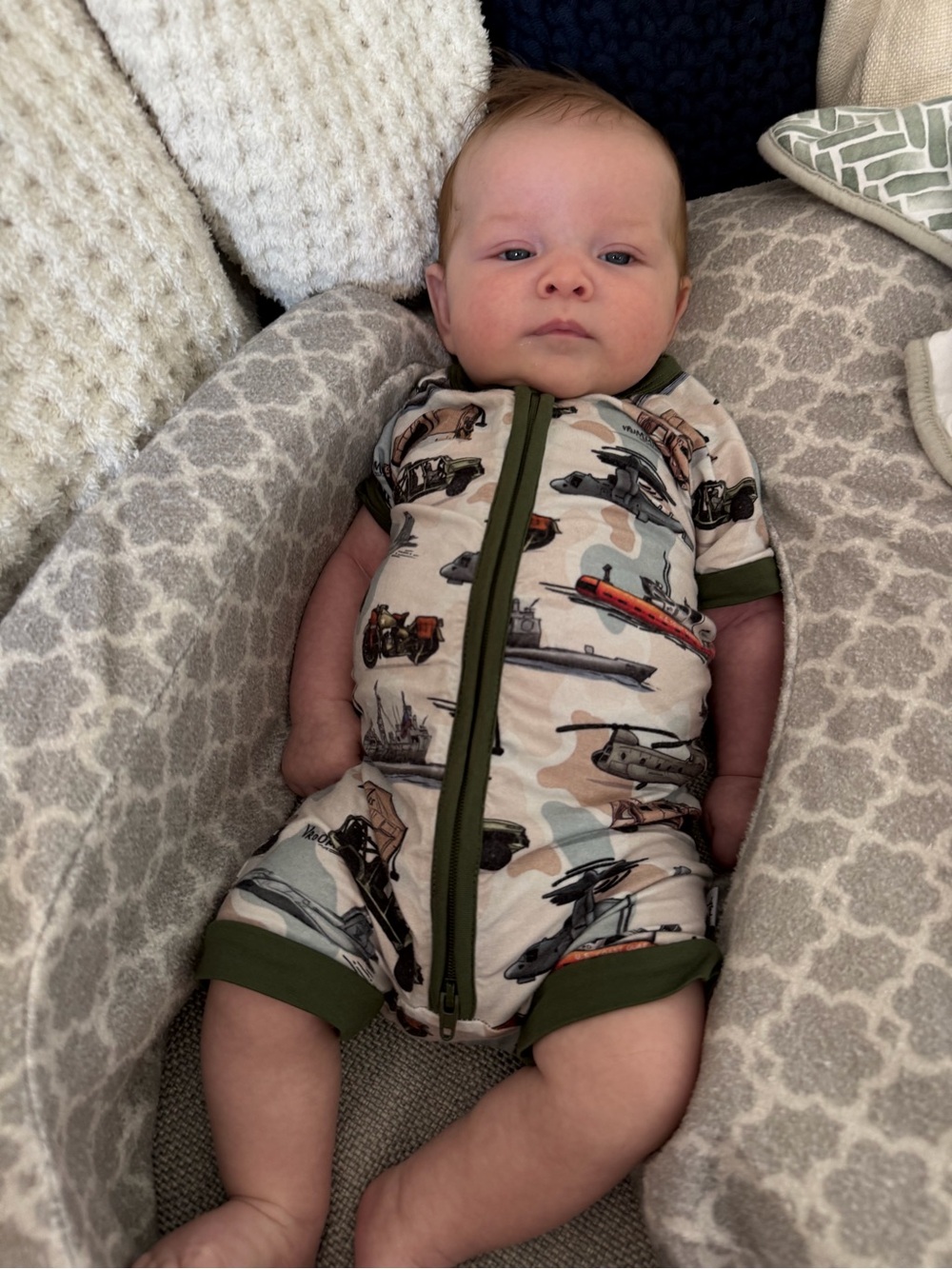 Fletch The Brave Bamboo Print Baby One-Piece